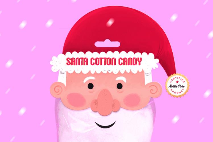 圣誕老人形象的棉花糖包裝設計